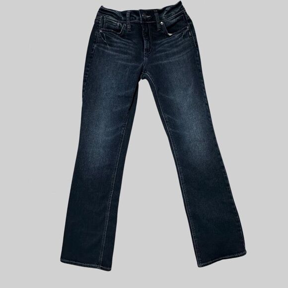 Silver Jeans Denim - SILVER Suki Womens Jeans Denim Size 27 Slim Bootcut Whiskering Stretchy‎